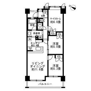 プレシス横濱新杉田【4階】の間取り
