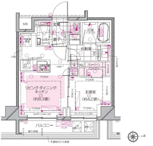 ピアース神楽坂HILLS【5階】の間取り