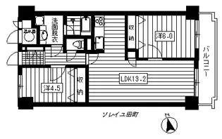 ソレイユ田町【2階】の間取り