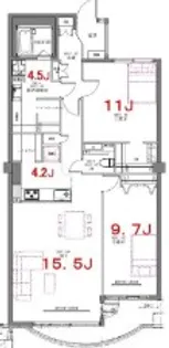 リフィオ目黒【3階】の間取り