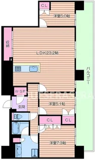 ジオ北堀江【20階】の間取り