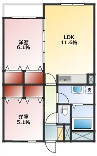 KKM伍泉【2階】の間取り