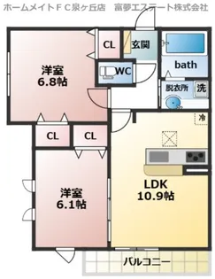 キャピタル自由ヶ丘【1階】の間取り