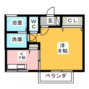 セジュールみなみ西原A【1階】の間取り