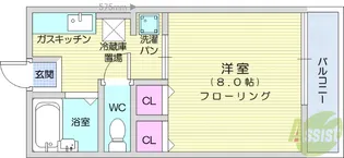CHハッピーハイツ【1階】の間取り