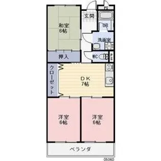 岐阜県可児市今渡【マンション】の間取り