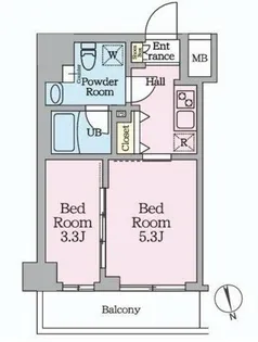 HY′s桜橋MIRAIS【5階】の間取り