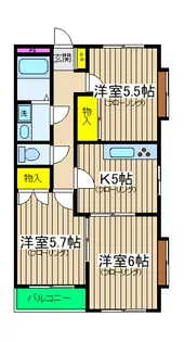 いわさきガーデン【4階】の間取り