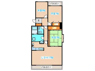 ブライトン円山【4階】の間取り