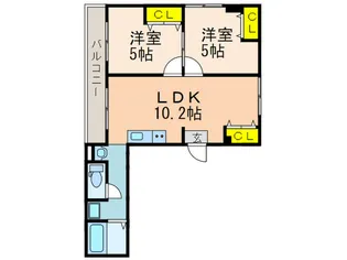 Sbacco B棟【5階】の間取り