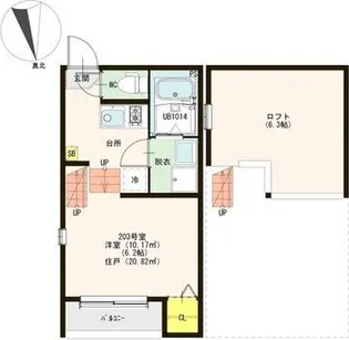 エレリーモリヤマ【2階】の間取り