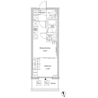 ザ・パークハビオ北千住【6階】の間取り