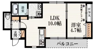 東京都渋谷区本町1【マンション】の間取り