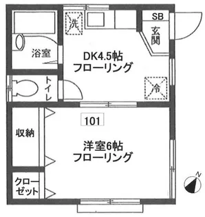 メゾン神楽坂【1階】の間取り