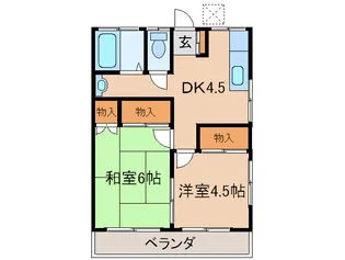 第二みつる荘【1階】の間取り