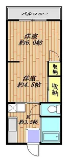 天王台アパート【2階】の間取り