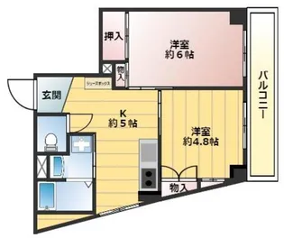 KハイムII【5階】の間取り