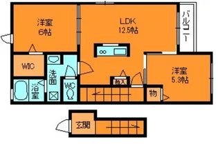 サンリットワン【2階】の間取り
