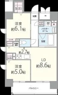 Le・Sel上町台【2階】の間取り
