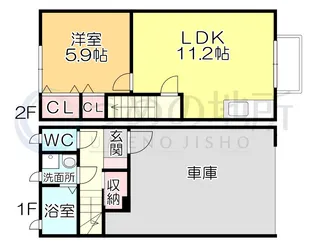 アウトリメッサB【1階】の間取り