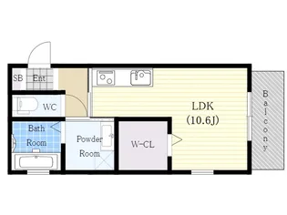 カーサドマーニ【2階】の間取り