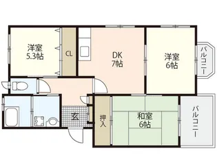 村上マンション【4階】の間取り