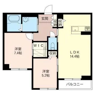 埼玉県さいたま市中央区新中里5【マンション】の間取り