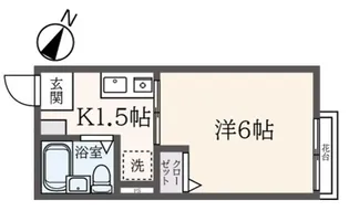 シティハイム ライラック【1階】の間取り
