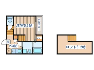 グランヴィスタ原町【1階】の間取り
