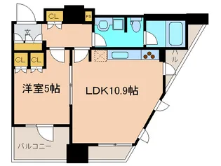 プライムアーバン新宿夏目坂タワーレジデンス【22階】の間取り