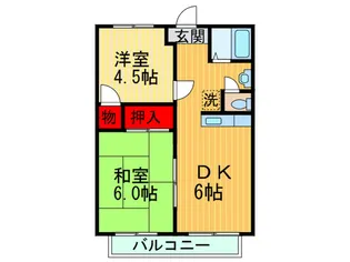 錦ハイツ【2階】の間取り