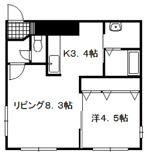 ウィスタリア山鼻【4階】の間取り