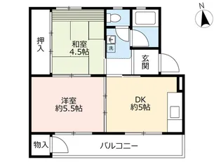 UR江南【5階】の間取り