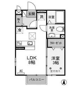 グリーンハイム【2階】の間取り