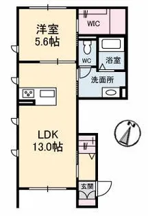 シャーメゾン東霞【1階】の間取り