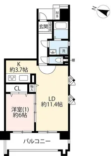 URすまいる亀有【6階】の間取り