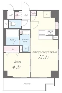 Arome梅田【8階】の間取り