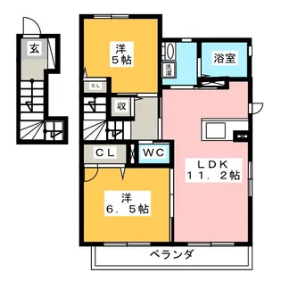 リッツ・セピアコート A【2階】の間取り