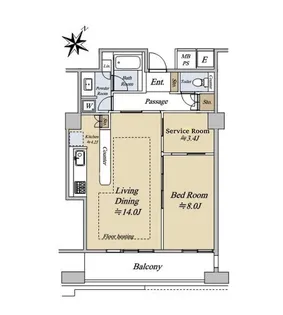 N4 TOWER【20階】の間取り