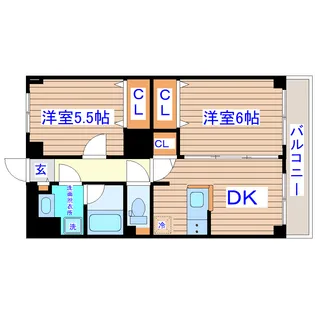 沖野マンションII【5階】の間取り