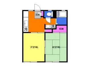 アンジェラス【1階】の間取り