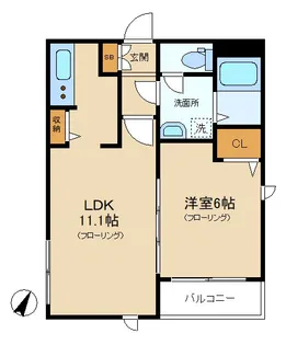 ジェンマ阿佐ヶ谷【1階】の間取り