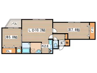 アルカディア【1階】の間取り