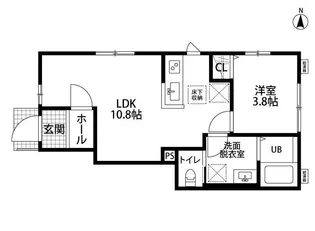 リーブルファイン松戸松飛台【1階】の間取り