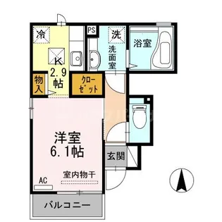 カーサ・ペリドット【1階】の間取り