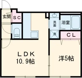 ブリエ・アサヒ【1階】の間取り