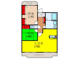 リバ-ジョイントII【3階】の間取り