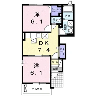 ビレッジ イ スト【1階】の間取り