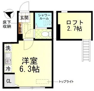 クアルト板橋【1階】の間取り