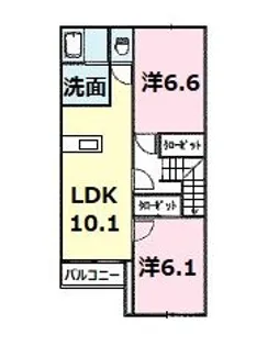 シャングリラ【2階】の間取り